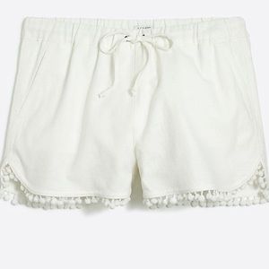 J. Crew pom pom drawstring shorts